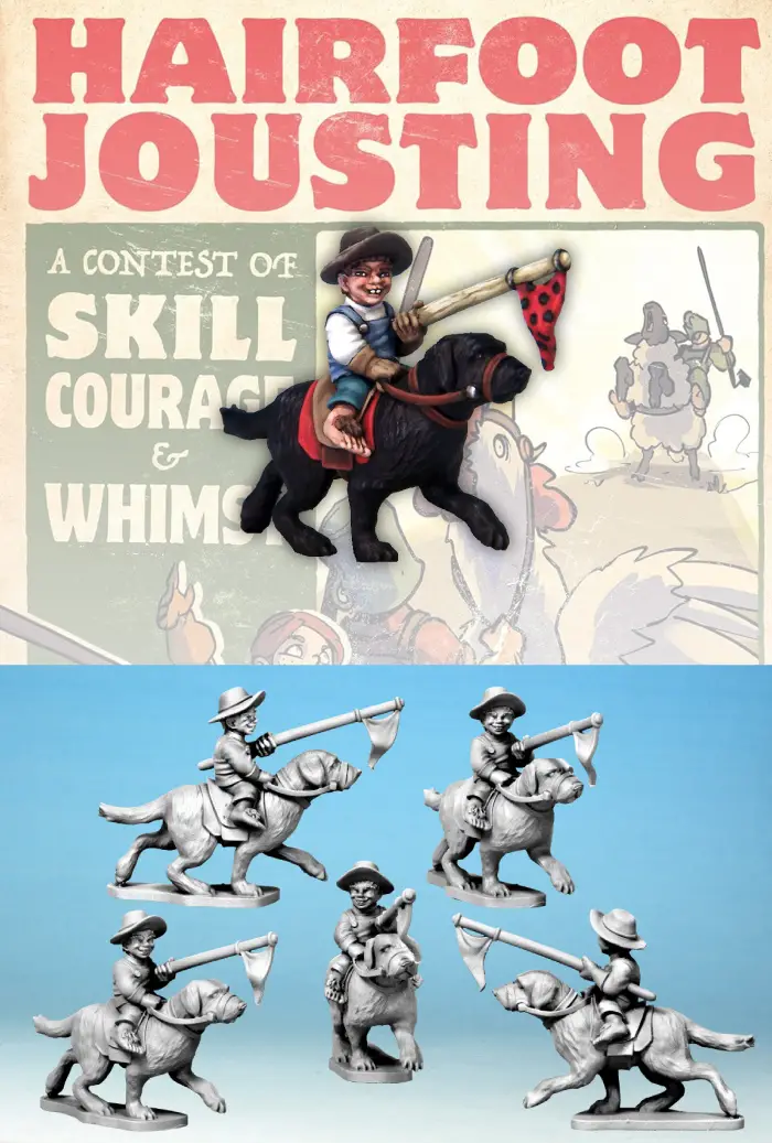 Hairfoot Jouster riding a Dog.