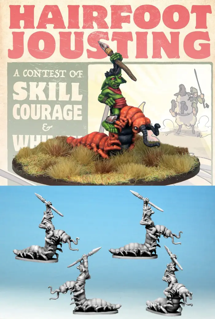 Wartnose Jouster Riding a Centipede.