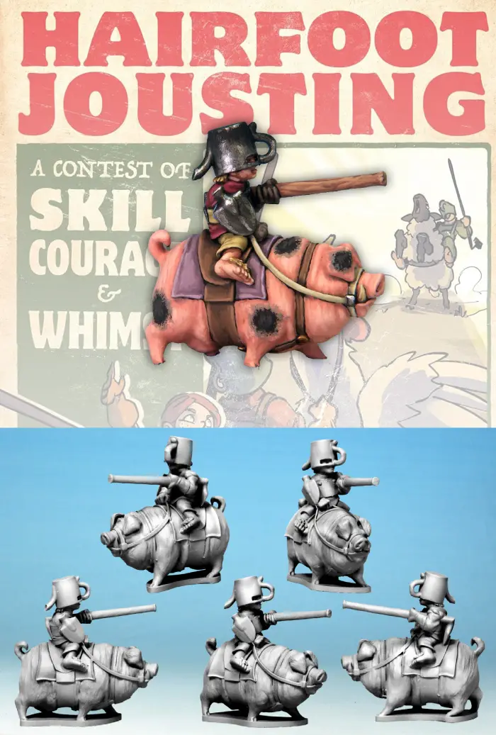 Hairfoot Jouster riding a Pig.