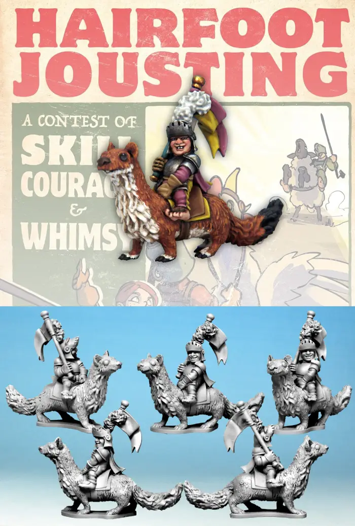 Hairfoot Jouster riding a Giant Weasel.