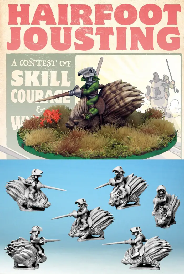 Wartnose Jouster Riding a Porcupine.