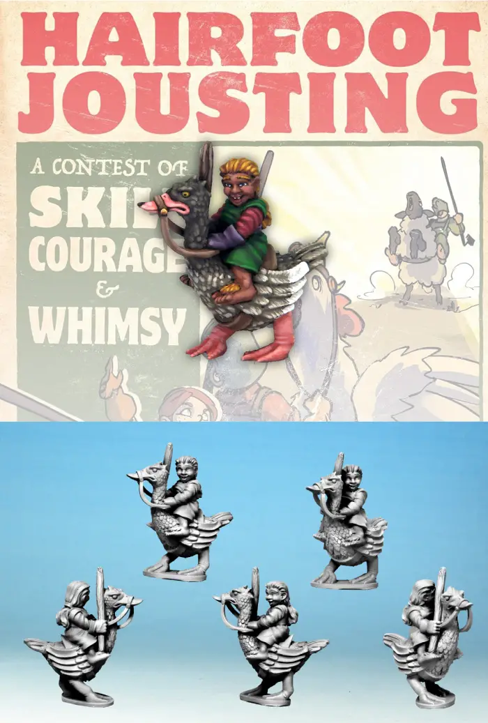 Hairfoot Jouster riding a Goose.